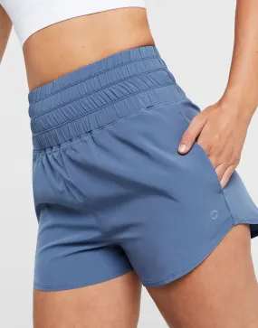 BRONTE Running Short - Dusty Blue