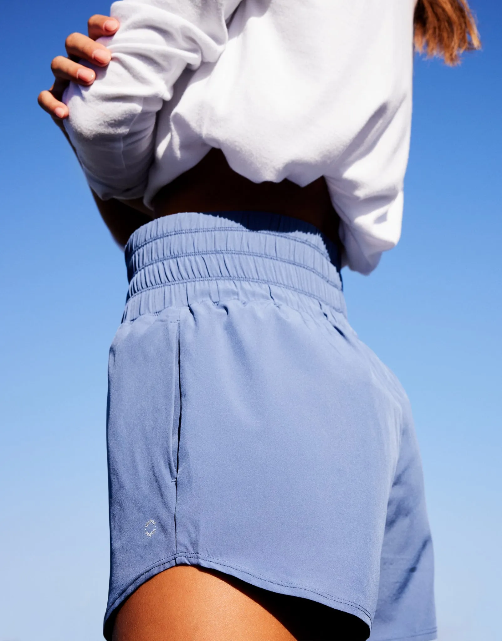 BRONTE Running Short - Dusty Blue