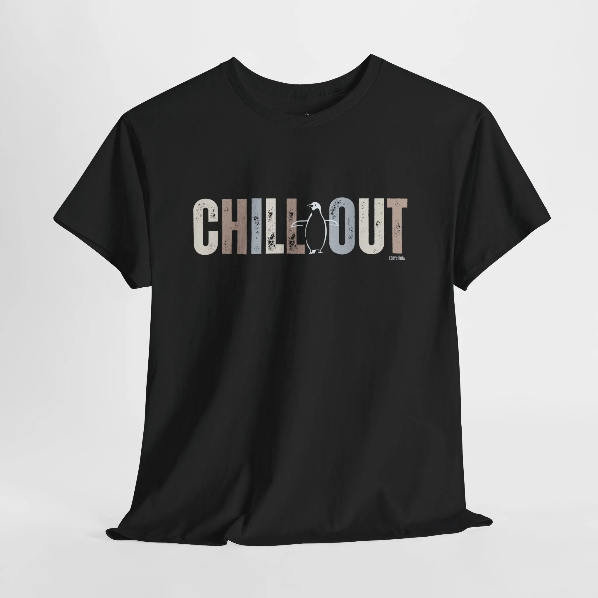 Eddy and Rita Women's Cotton Tee - "Chill Out" Graphic T-Shirt