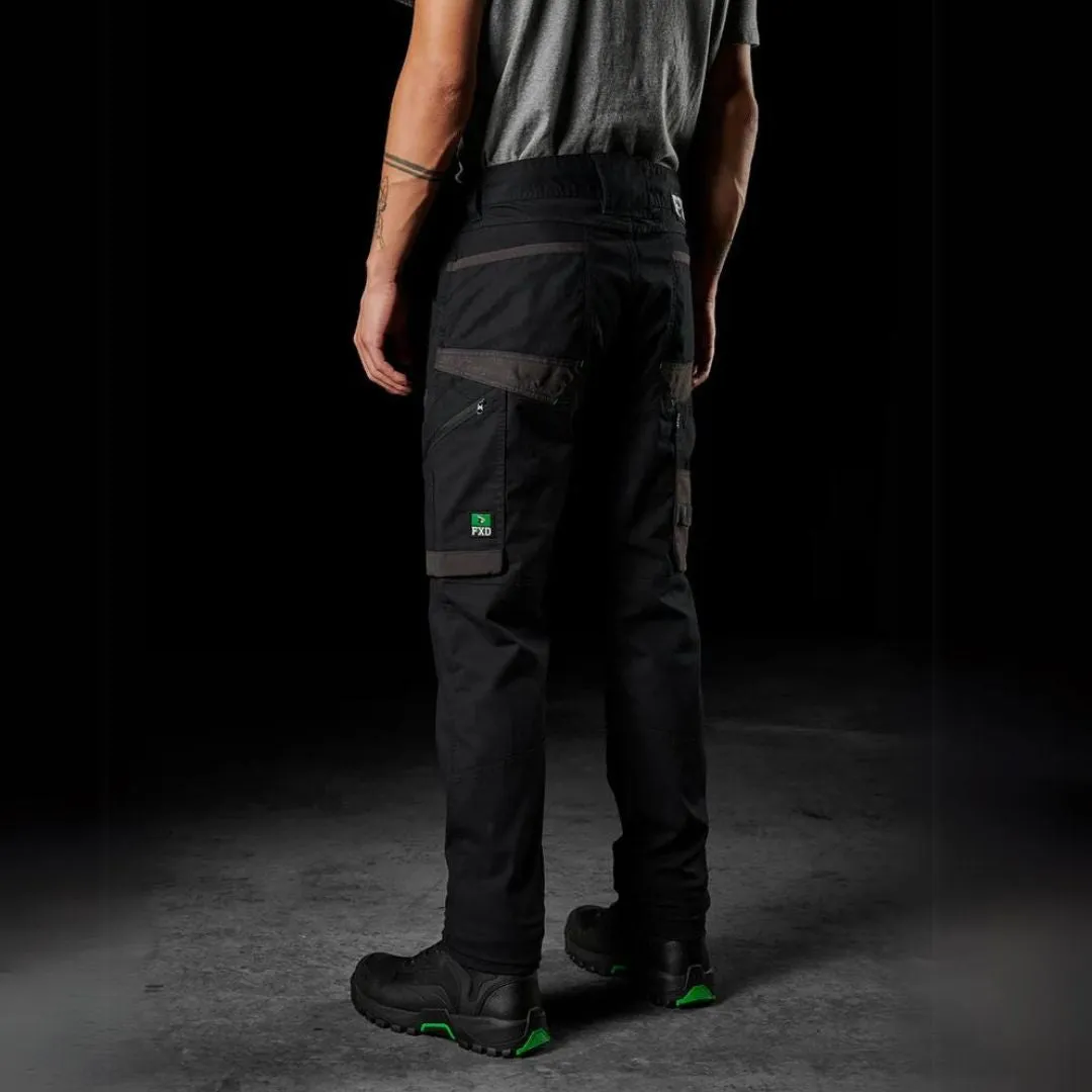 FXD WP-11 CUFFED STRETCH RIPSTOP WORK PANTS - BLACK