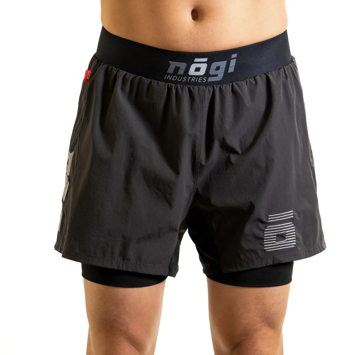 Ghost 5" Inseam Premium Lined Grappling Shorts - New Jersey Gray