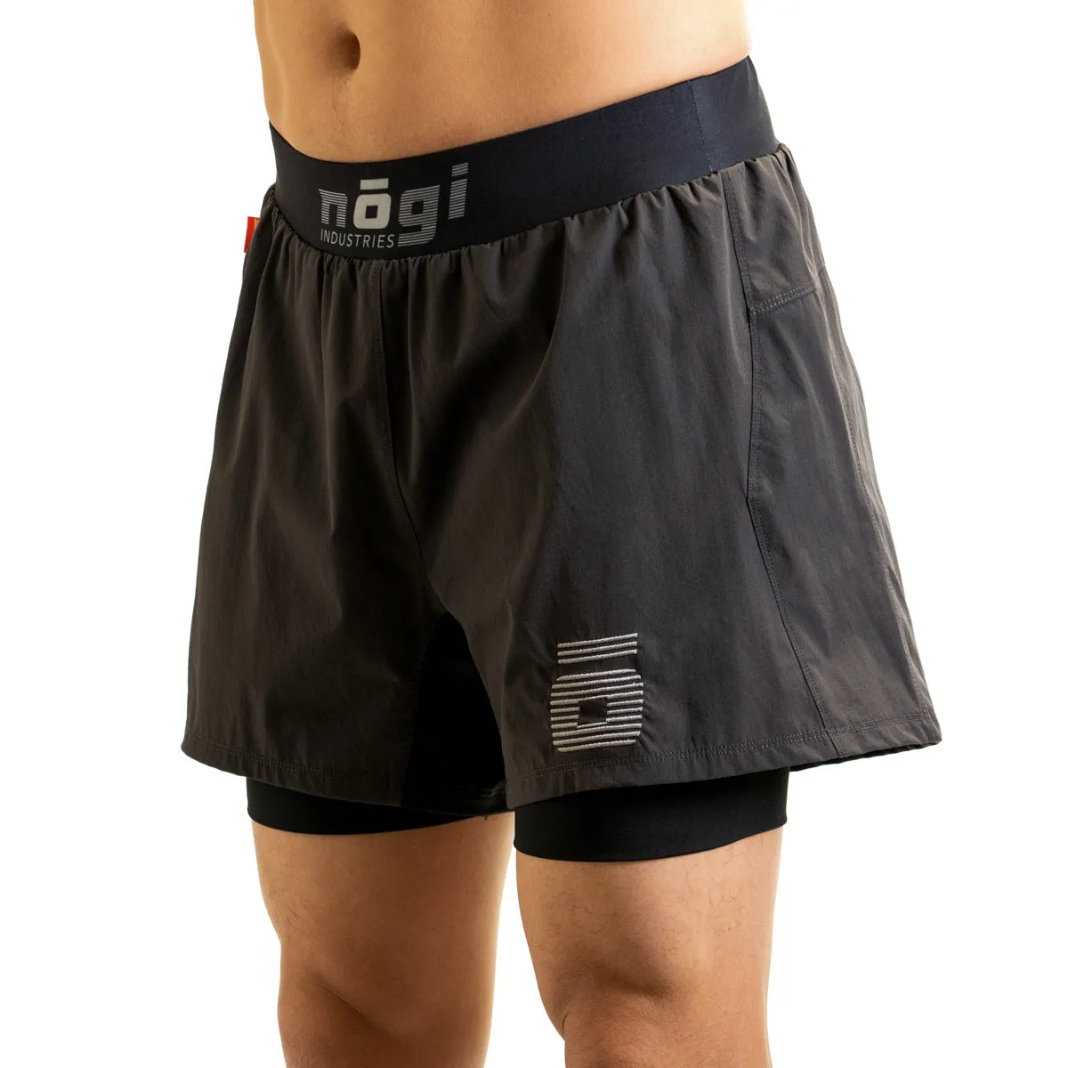 Ghost 5" Inseam Premium Lined Grappling Shorts - New Jersey Gray
