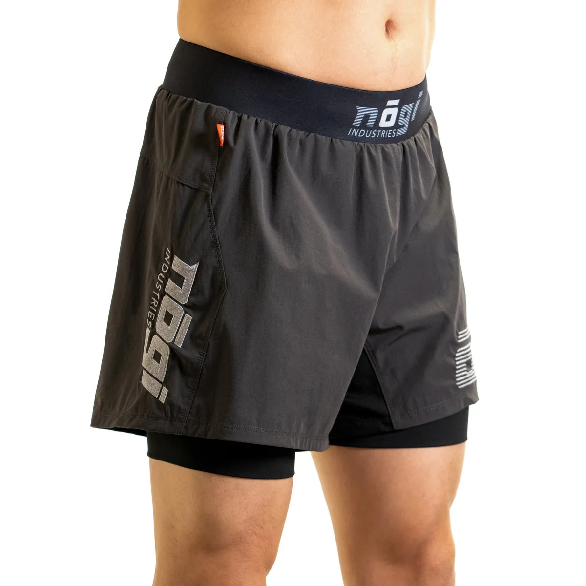 Ghost 5" Inseam Premium Lined Grappling Shorts - New Jersey Gray