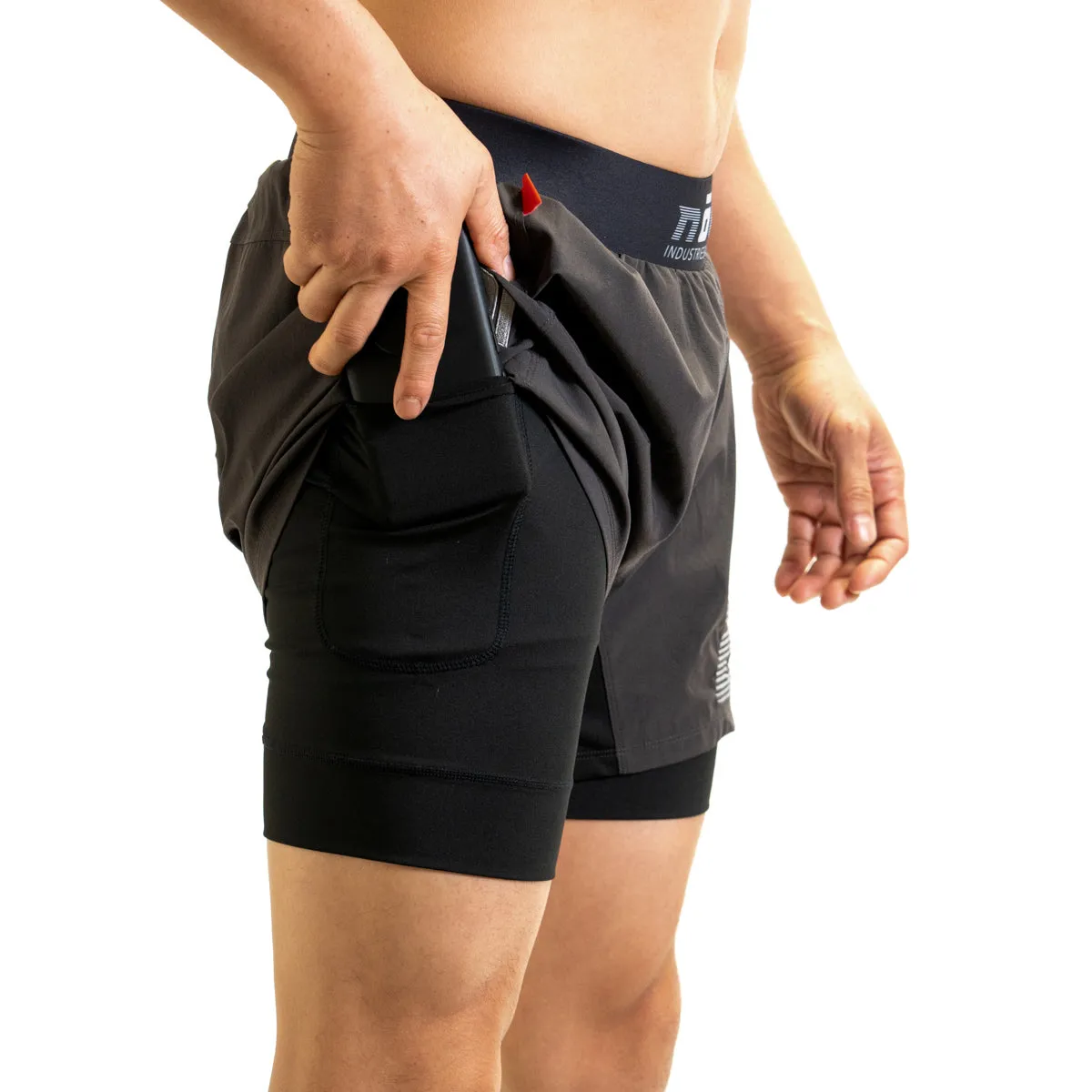 Ghost 5" Inseam Premium Lined Grappling Shorts - New Jersey Gray