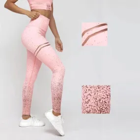 High Waist Striped Yoga Leggings