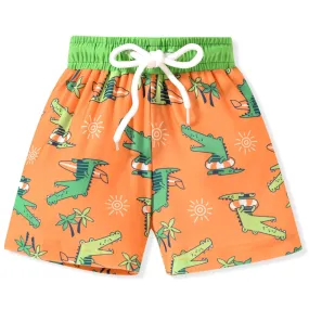 HIHA 0-6 Months Infant Baby Boys Swimming Trunk Swim Shorts Bathing Suit Beach Board Shorts for Little Boys Crocodile Orange