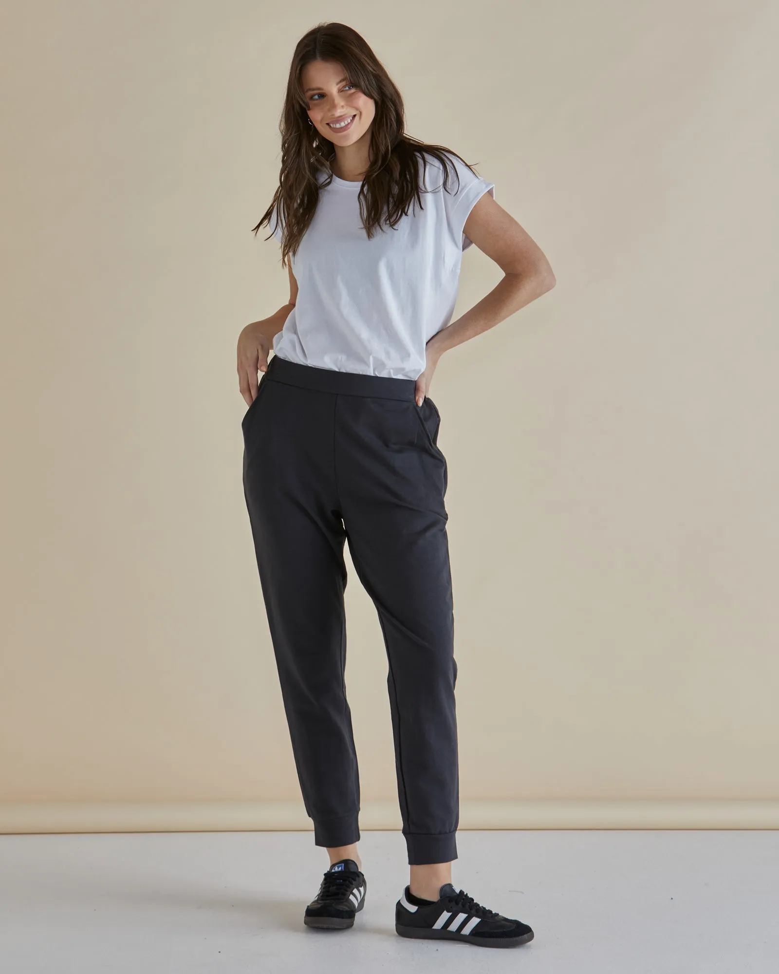 Lindsay Jogger Pants - Gunmetal