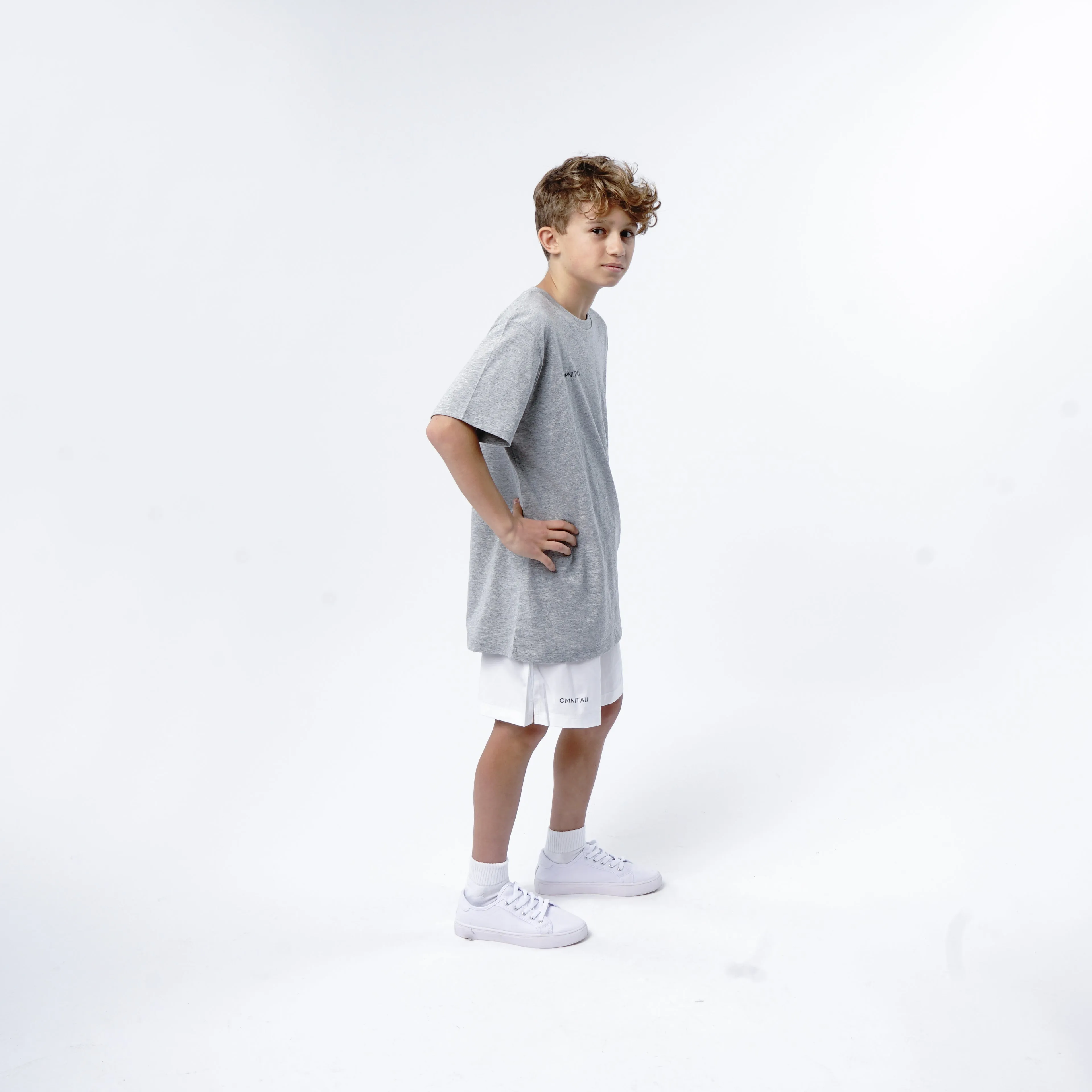 Omnitau Kid's Core Football Shorts - White