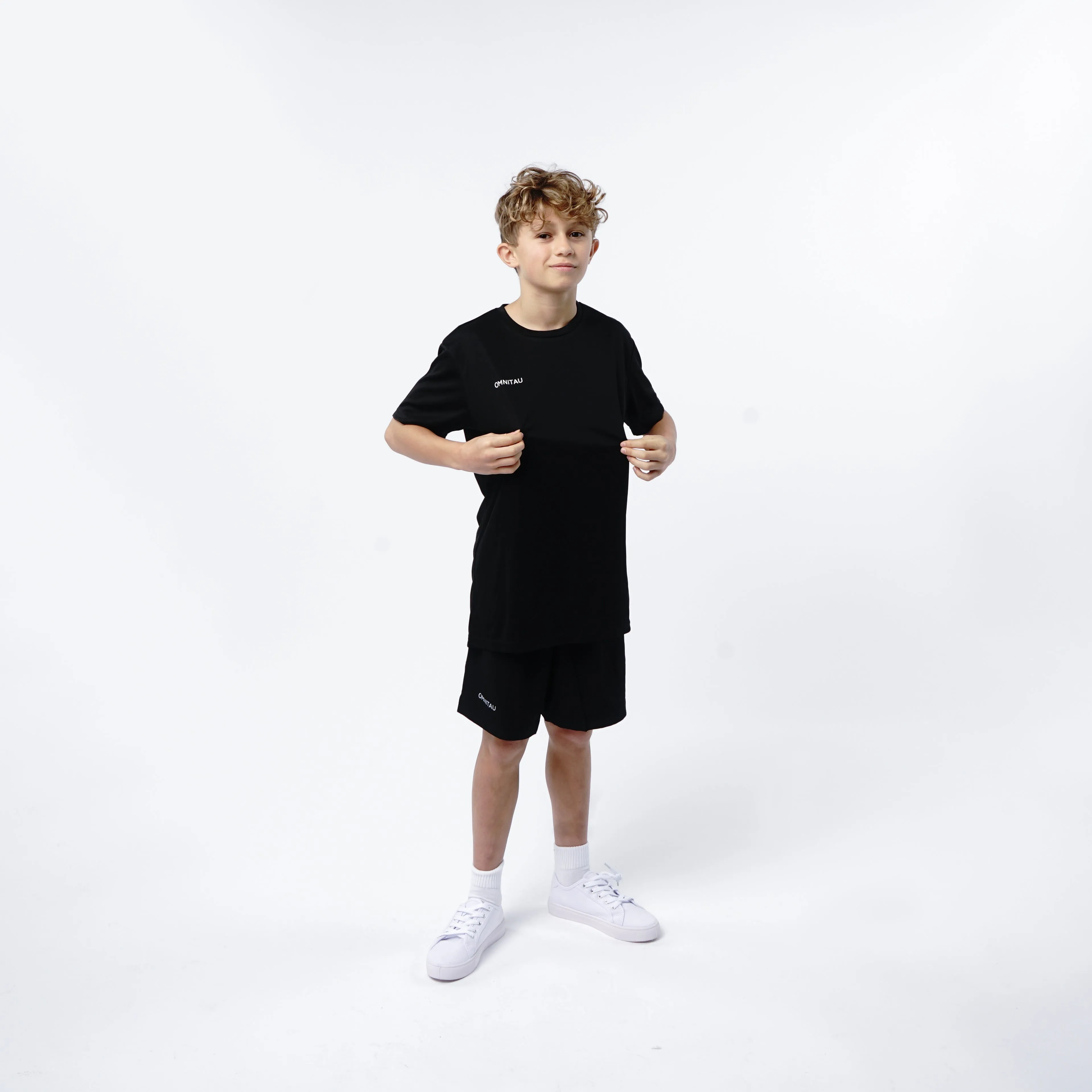 Omnitau Kid's Team Sports Breathable Technical T-Shirt - Black