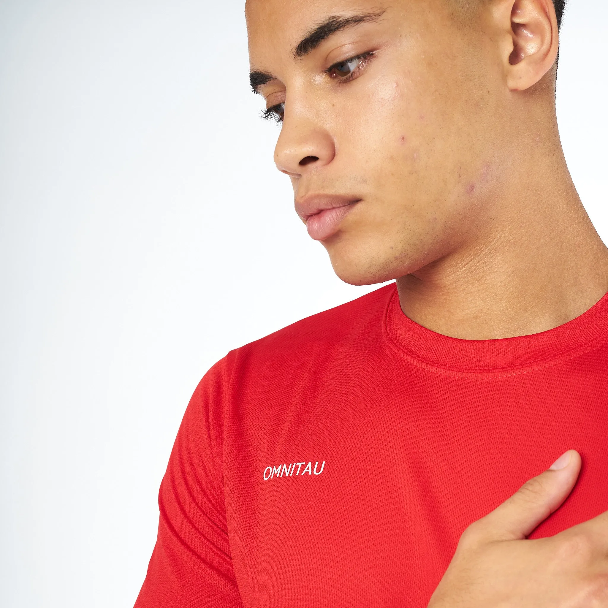 Omnitau Men's Team Sports Breathable Technical T-Shirt - Red
