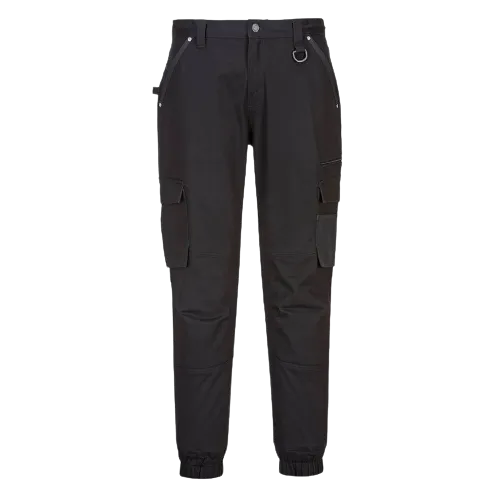 Portwest Cuffed Slim Fit Stretch Work Pants Comfortable Tapered Pant MP703