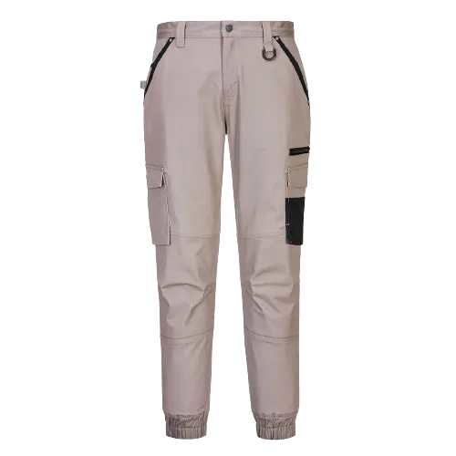 Portwest Cuffed Slim Fit Stretch Work Pants Comfortable Tapered Pant MP703