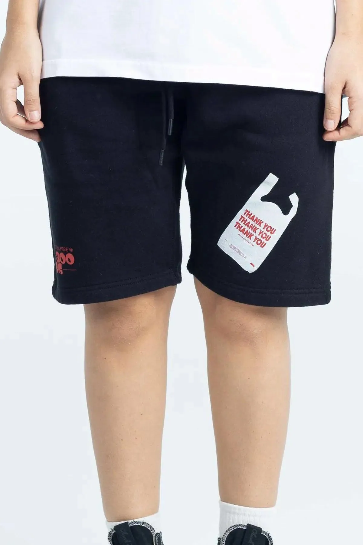 "BAD SHOPPING" Shorts - Black