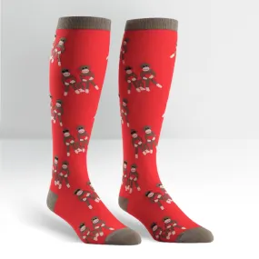 Stretch It Sock Monkey Love Knee High Socks (Unisex)