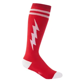 Stretch It Super Hero Red and White Knee High Socks (Unisex)