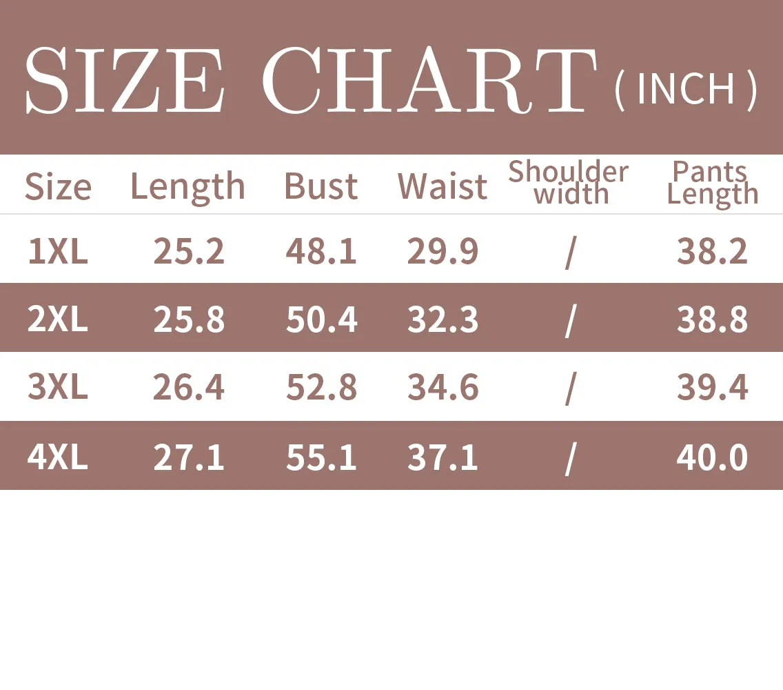 Striped printed Plus Size Comfortable Loungewear Set