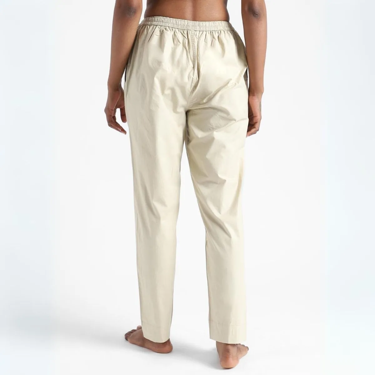 Women's Cotton Slim Fit Pants | Breathable Fabric | Comfortable | Cream